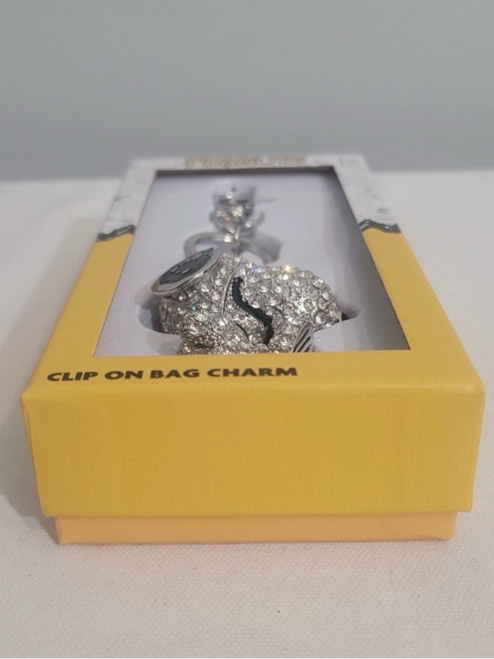 Peanuts Snoopy Rhinestone Clip-On Bag Charm - Silver - Picture 8 of 15